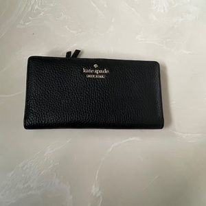 kate spade new york black leather wallet